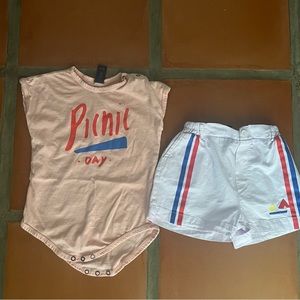 Bonmot onesie and shorts